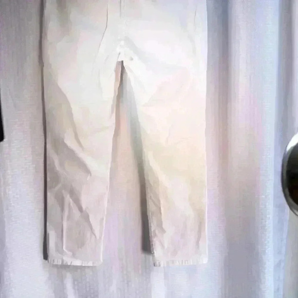 Women's Tommy Hilfiger Size 12 White flat front straight leg pants stretch - Picture 7 of 14